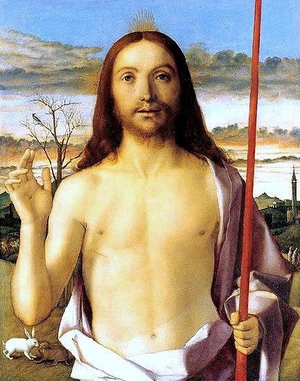 Gentile Bellini Christ Blessing oil painting picture